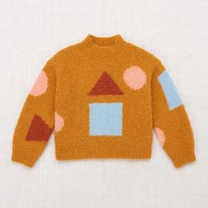Misha & Push Boucle Basic Square Sweater in Marigold 18-24m